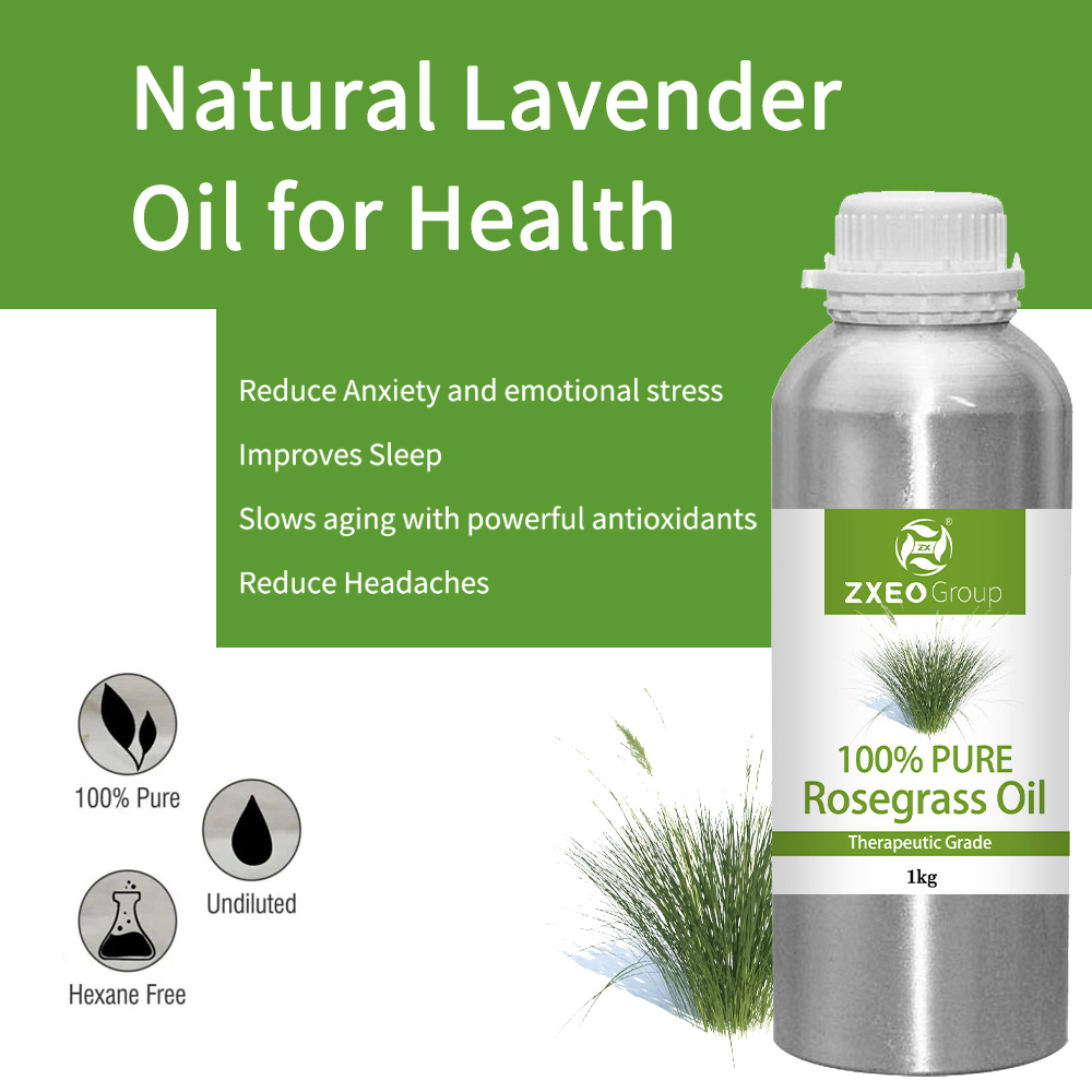 Suministro al por mayor palmarosa Aceite esencial Oil para rosa natural para aromaterapia Precio a granel