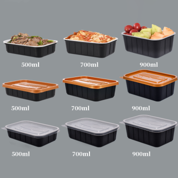 PP Disposable Acetate Packaging Plastic Lunch Box/Take Away Food Storage Container with Lid