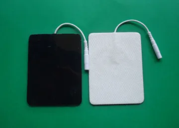 Durable Tens Electrode Pad, Tens Units For Massage, White / Black Square 50*80mm Tens Unit Pads