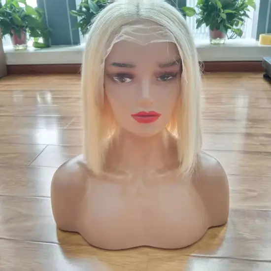 Wig Vendors 13X4 Lace Front Bob Wigs Human Hair Straight Blonde Bob 150 density  HD Transparent Lace Front Virgin Human Hair Wig