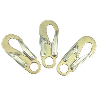 JENSAN Heavy Duty 23KN Forged Safety Hooks (Double Lock Steel) - 146*24mm, 5000lbs/23kn - 10pcs Factory Wholesale