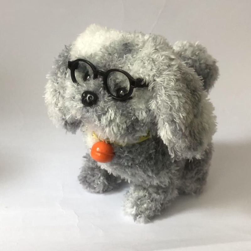 Bell Sunglass Floral Animated Teddy Puppy Toy