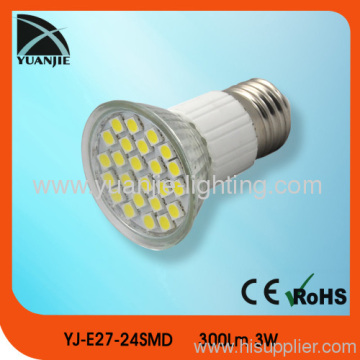 E27 3w ventosa Led lampada con corpo in vetro