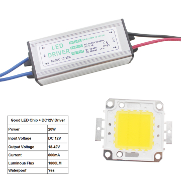 High Power LED Flood Light with COB Chip - AC/DC 12V Input Power Supply