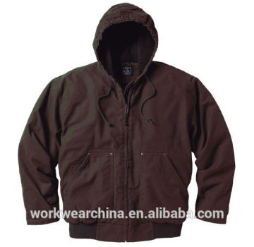 100% Cotton Fleece Lined Hooded Jackets Workwear