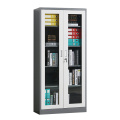 2 Door Glass Door Black storage Cabinets