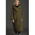 XS-7XL Plus size Winter over the knee longer fluffy duck down coat female oversized hooded thicker warm down coats wq124