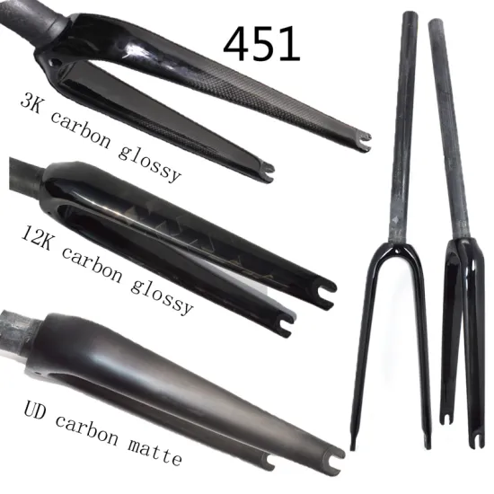 Full Carbon Fiber Bicycle BMX Fork Cycling 20" 451 3K UD Carbon Forks C Brake Bike Parts 3 O.L.D 74mm 100mm