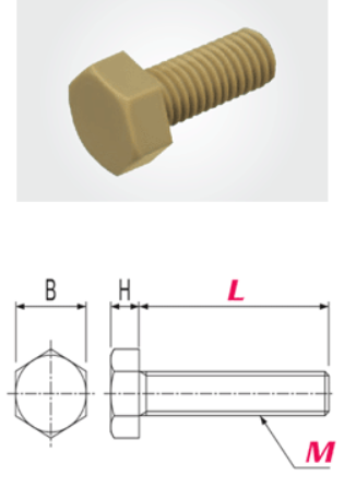 PEEK hexagon socket head cap screws outside