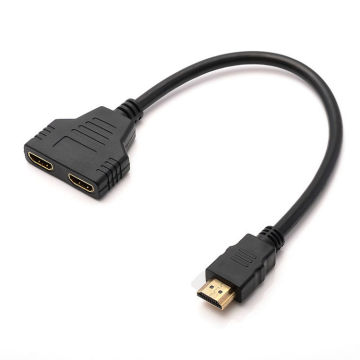 1080P HD Cable Splitter 1x2 - Male to Dual HDTV Adapter
