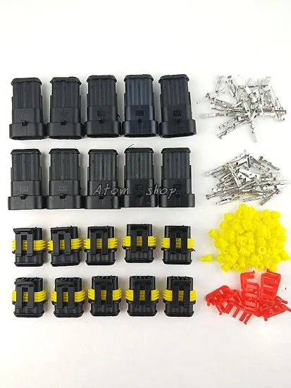 10 sets Kit 3 Pin Way Waterproof Electrical Wire automotive Connector Plug for car