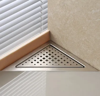 Stainless steel triangular floor drain