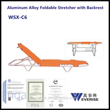 Aluminum Alloy Foldable Stretcher with Backrest