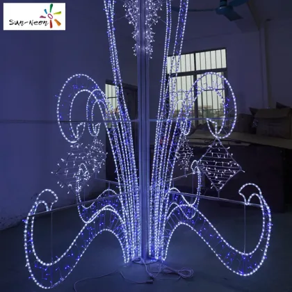 Beautiful purple led christmas motif light christmas rope led motif light
