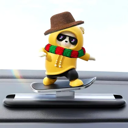 Wholesale Cartoon Liquid Indoor Decoration Jewelry Skateboard Bear