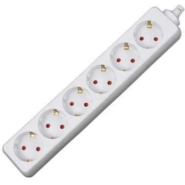 EU or German Type 6 Outlet PP Material Electrical Power Socket