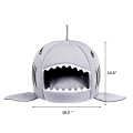 WASBARE SHARK PET HUIS CAVE bed