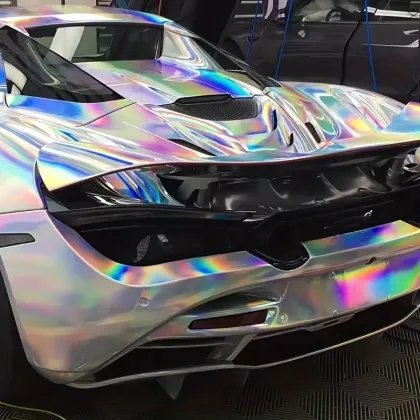 Carlisle Bubble Free High-Quality Rainbow Chrome Silver Vinyl Wholesale Prices