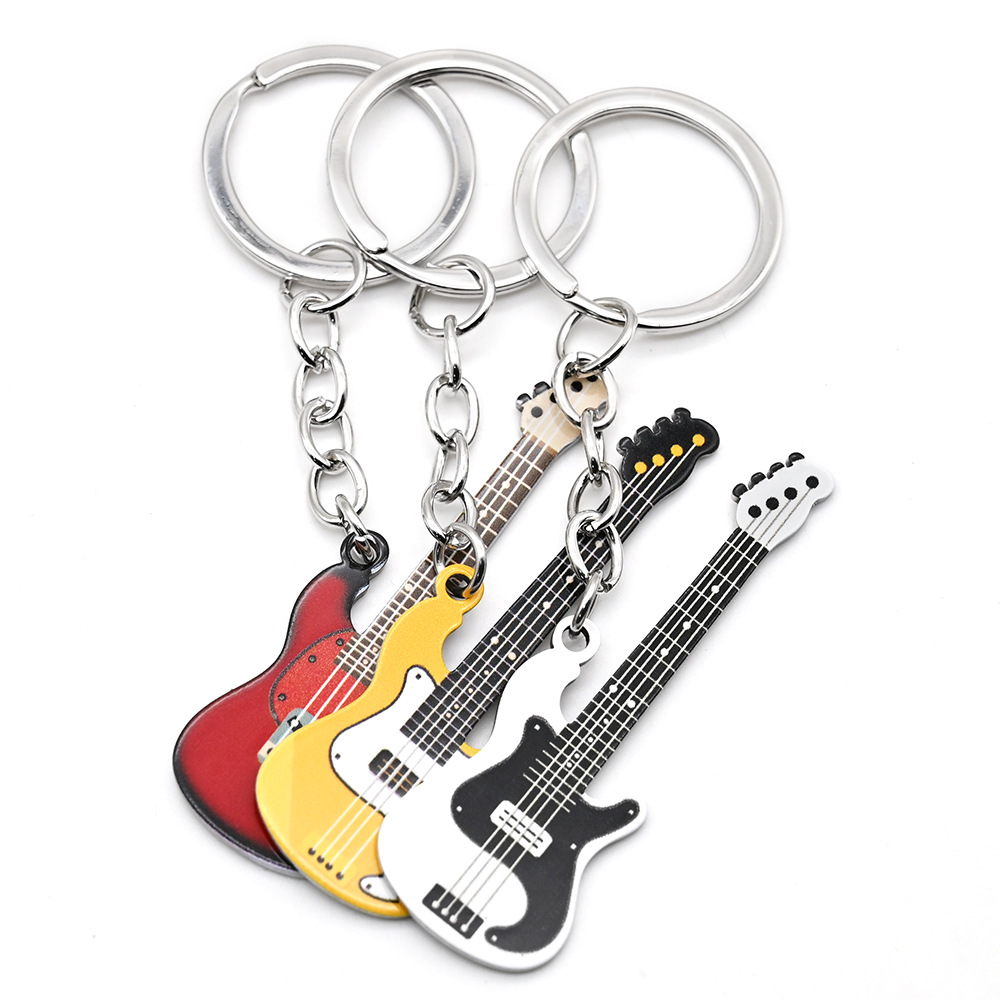 Zinc alloy guitar shape keychain(3) Zinc alloy guitar shape keychain(3)