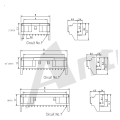 2,0 -mm -Tonhöhe 90 ° Wafer -Stecker mit Pfosten