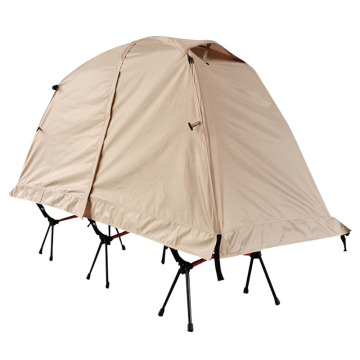 Folding Aluminum Waterproof 1-Person Tent for Outdoor Camping and Off-Ground Bed