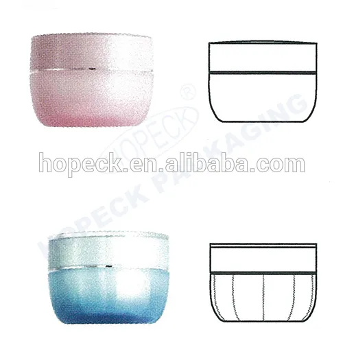 double layer acrylic cream jar with screw cap