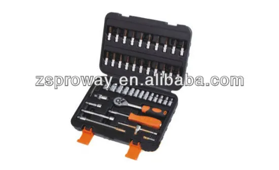 46pcs 1/4" car repair use socket set, hex wrenches,bit socket set