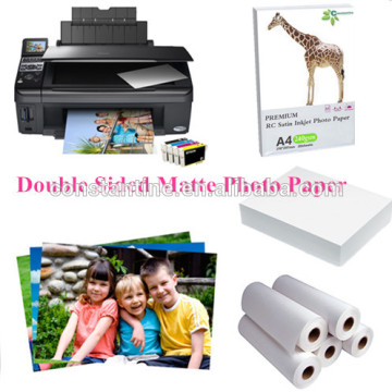 best selling double sided photo paper roll or sheet/matte inkjet paper used for digital printing