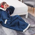 Coperta indossabile con cappuccio Sherpa personalizzato con maniche