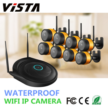 8CH Wifi IP CCTV telecamera Bullet 720p HD Wireless NVR Kit
