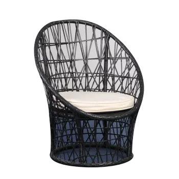 High-Quality Patio Aluminum Frame Rattan Cafe Chair and Table Set for Outdoor Use