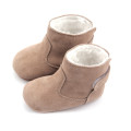 Wildleder -Lederfell Unisex Winter Babystiefel