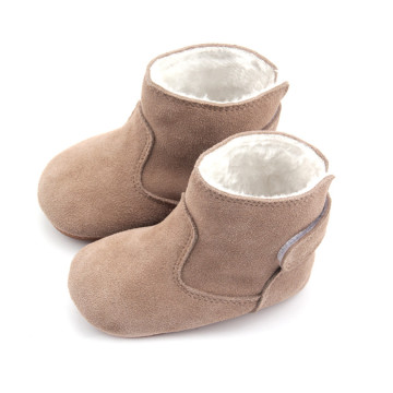 Ruskind læder pels unisex vinter babyboots