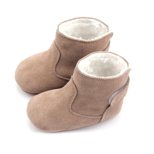 Stivali per bambini inverno in pelle in pelle scamosciata