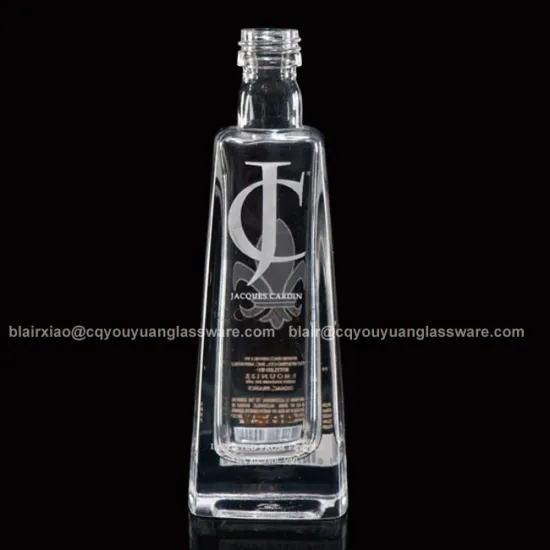 Special Design Square Miniature Bottles 50ML Cognac Glass Bottle