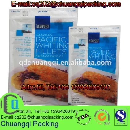 Newport wild caught pacific whiting fillets packing bag