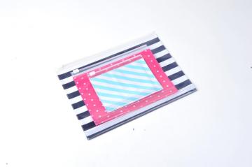 Pastas de arquivo de plástico transparente OEM da moda