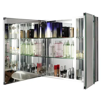 Modern Decorative Three door Bathroom Cabinet With Mirror