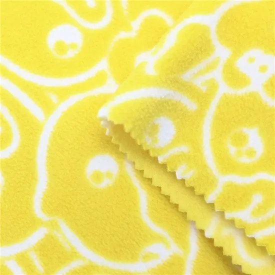Textiles 100% Polyester Print Brushed Polar Fleece Fabric