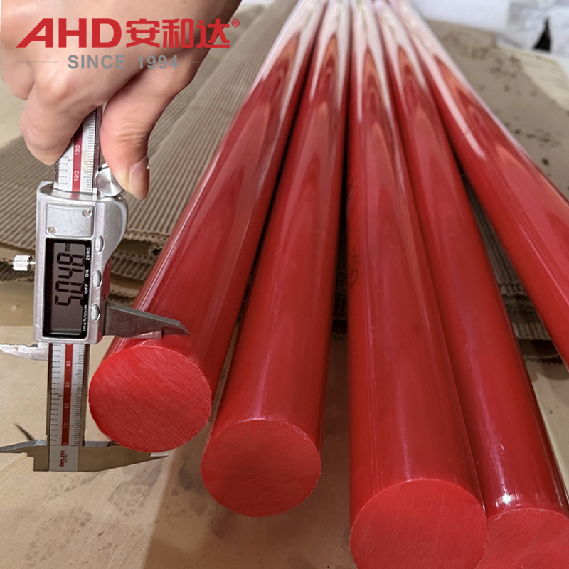 Red HDPE Solid Plastic Rod