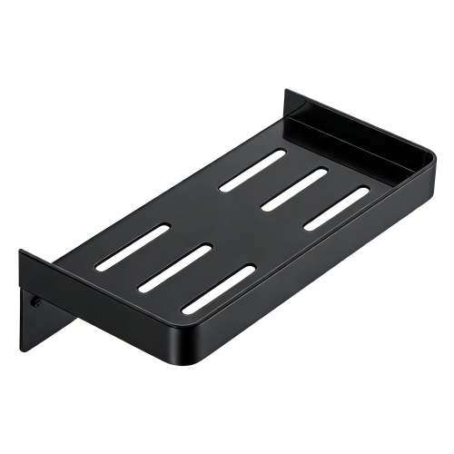 Organizador de estantería de baño de metal en forma de L