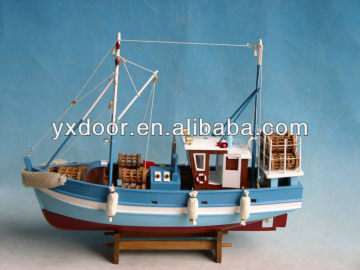 Fishing ship model / 45cm length /wooden boat model, the most classic home decoration