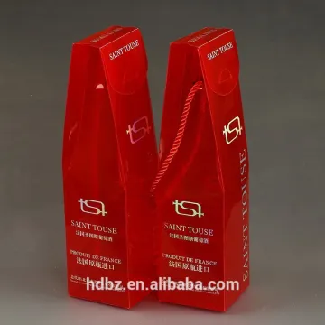 custom wine packaging box with handle