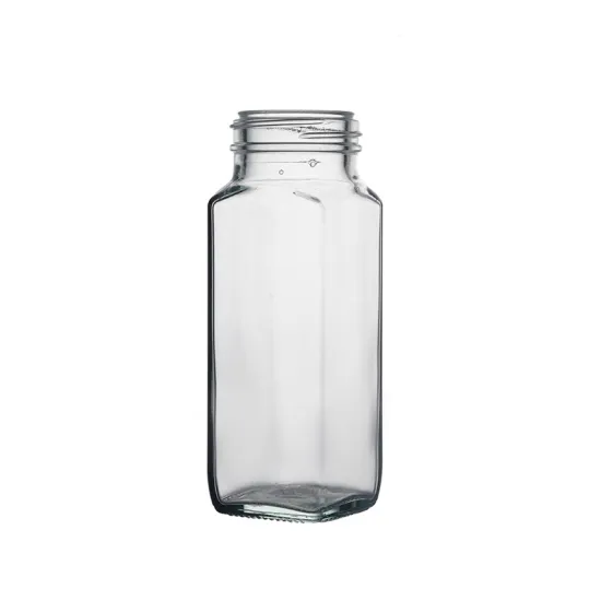 Square Condiment Glass Bottle