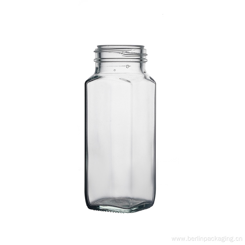 Square Condiment Glass Bottle