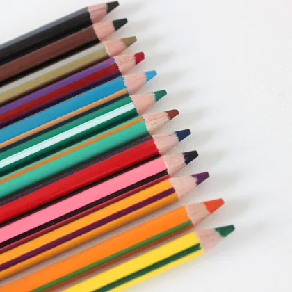 Custom Double Sided Colored Pencils Set - Wooden Bi-Colouring Pencils