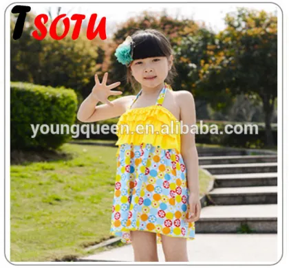ET4 Manufacturers selling girl swimsuit color small fresh one piece swimsuit