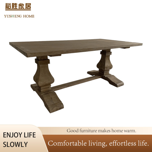 Mesa de jantar de madeira moderna e elegante com design minimalista