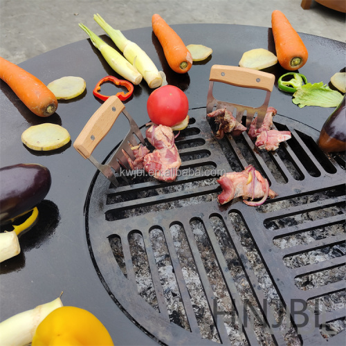 Wood Burning Corten Outdoor Barbecue