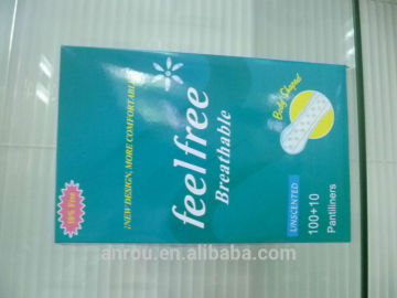 Free wingless panty liner samples/20 years experience